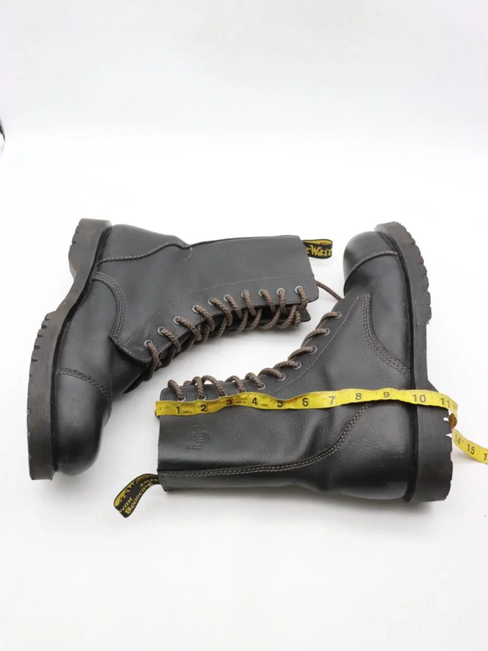 Doc Dr. Martens Ryan Men's Size 13 Black Pebbled Leather Lace Up Combat Boots